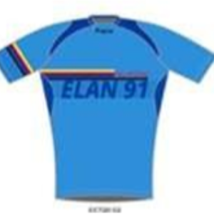 Maillot bleu manches courtes Femme